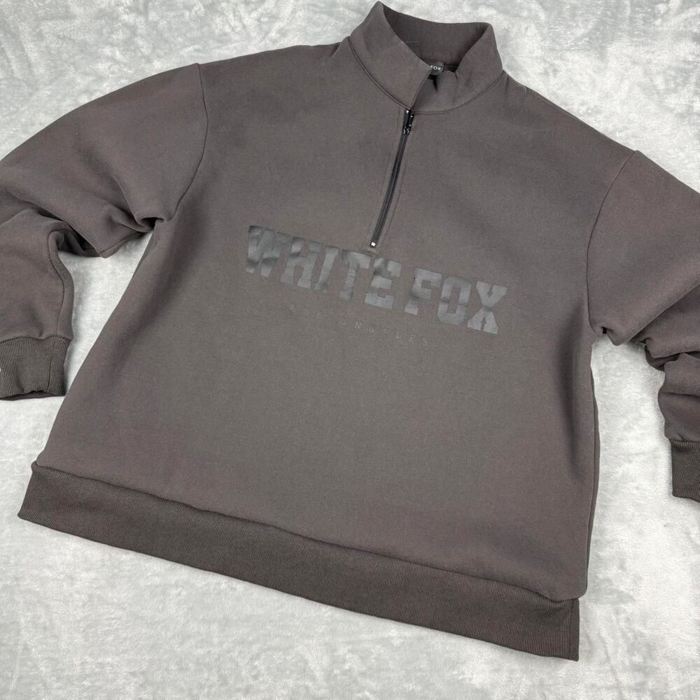 White-fox-boutique Men's Grey and Brown Sweatshirt